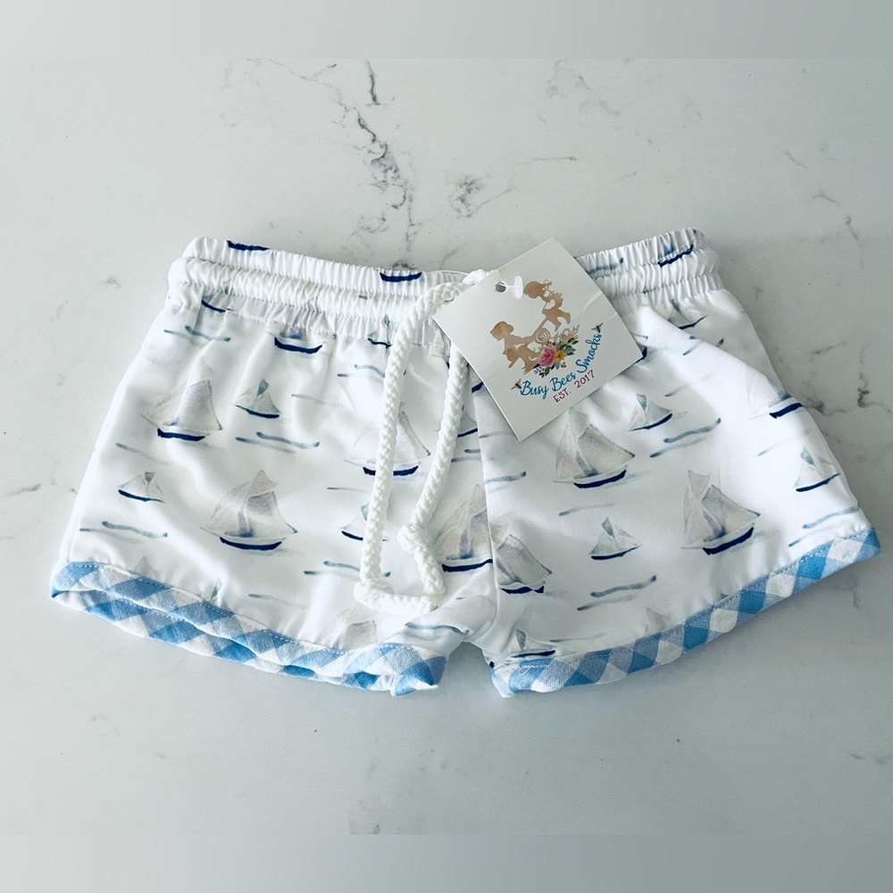 Busy Bees Smocks NWT Boys swim trunks